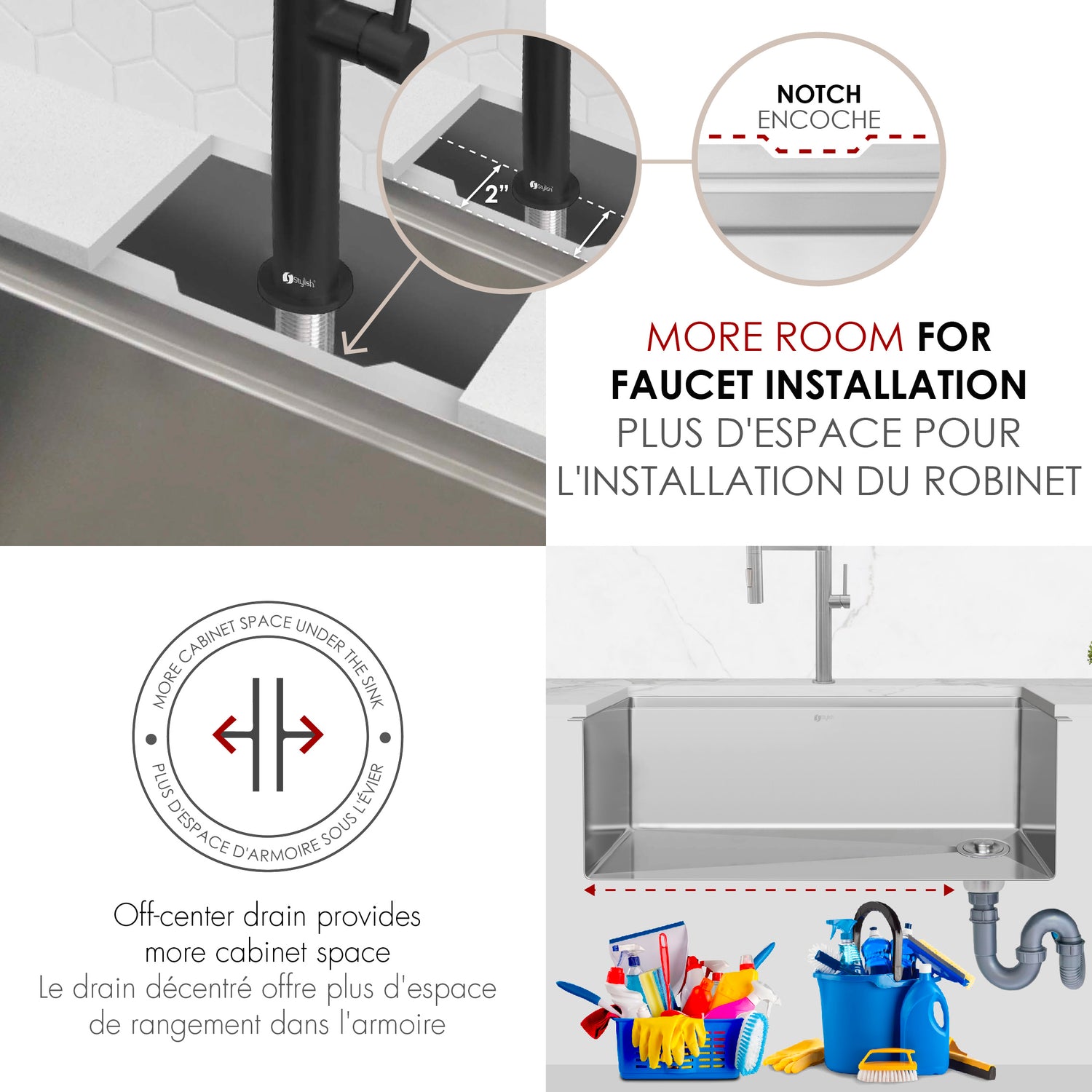 Undermount 27 inch Single Bowl Workstation kitchen Sink with Accessories