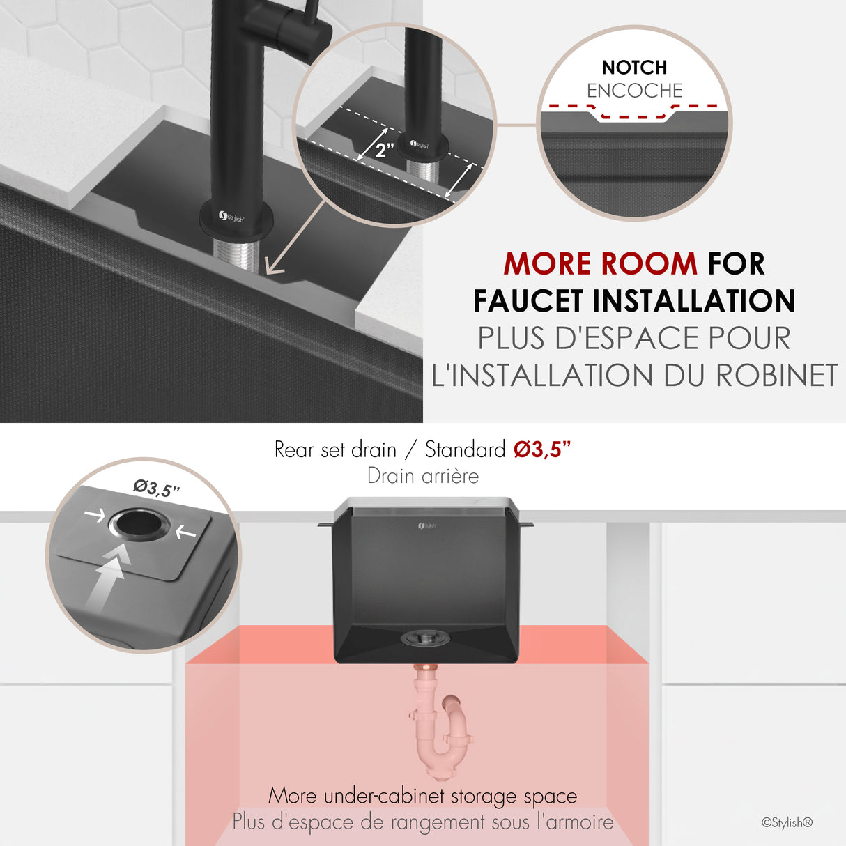 Undermount 20 inch Workstation Single Bowl Kitchen Sink with Dura-Tek finish and Accessories