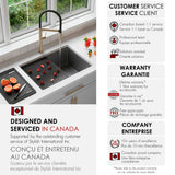 Undermount 27 inch Workstation Single Bowl Kitchen Sink with Dura-Tek finish and Accessories