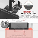 Undermount 32 inch Workstation 50/50 Double Bowl Kitchen Sink with Dura-Tek finish and Accessories