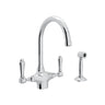 San Julio® Two Handle Kitchen Faucet With Side Spray A1676lmws-2