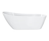 Soca 67 x 29 Acrylic Freestanding Oval End Drain Bathtub in White