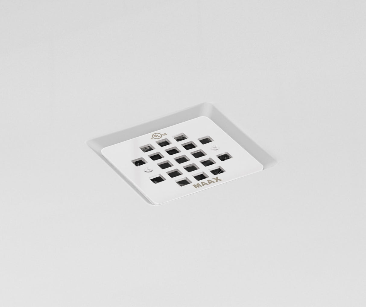 B3Square 4834 Acrylic Alcove Shower Base in White with Center Drain