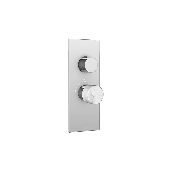Marmo plate and handle trim set for TURBO thermostatic valve #T12001