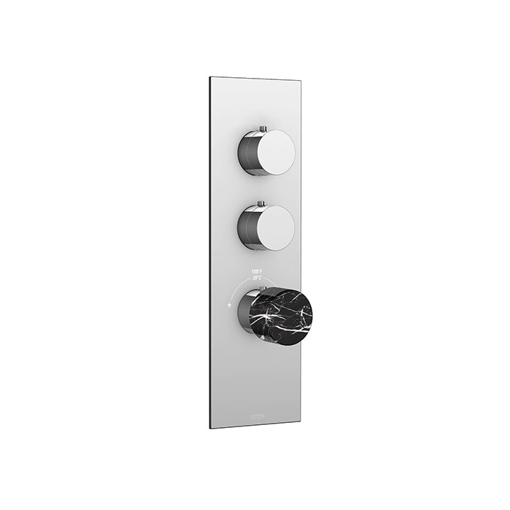 Marmo plate and handle trim set for TURBO thermostatic valve #T12002