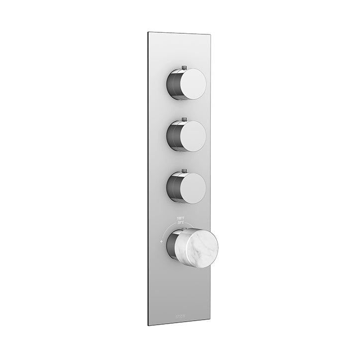 Marmo plate and handle trim set for TURBO thermostatic valve #T12003