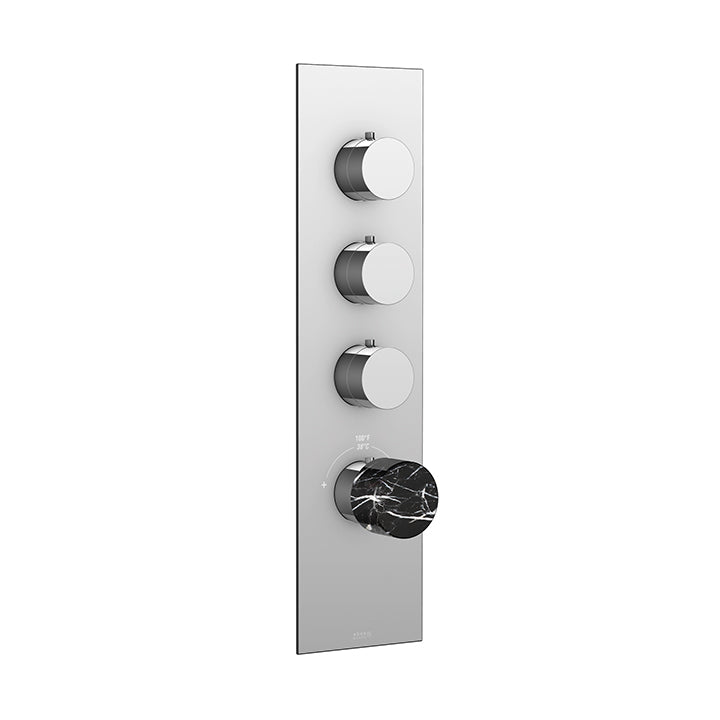 Marmo plate and handle trim set for TURBO thermostatic valve #T12003