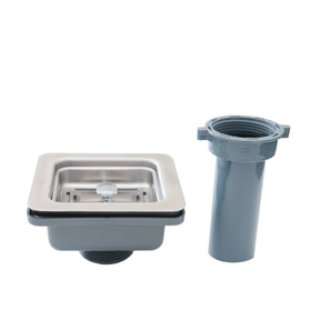 35 Square Staineless Steel Strainer With Deep Removable Basket