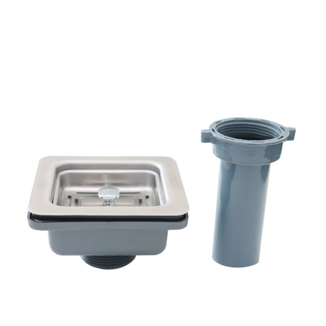 35 Square Staineless Steel Strainer With Deep Removable Basket