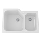 Allia™ 33" Fireclay 2 Bowl Undermount Kitchen Sink