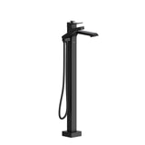 Zendo 2-way Type T (thermostatic) coaxial floor-mount tub filler with hand shower trim