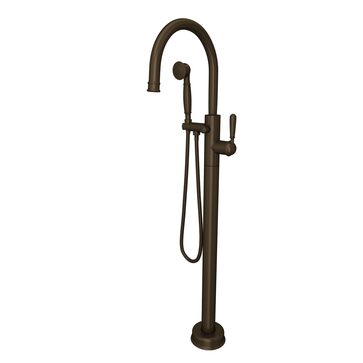 Traditional Single Hole Floor-mount Tub Filler Trim