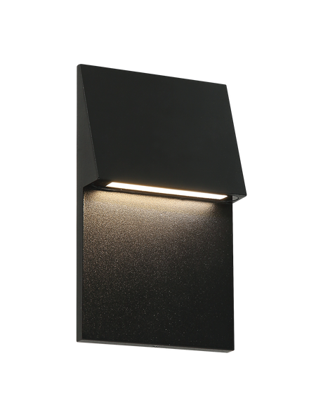 Dawn vertical outdoor LED step light with downlight strip