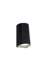 Matteo outdoor LED wall downlight with rounded housing, angled view