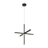 Matteo geometric LED bar pendant in Matte Black with canopy