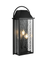 Matteo Dew outdoor lantern showing arched top and glass panels, product view