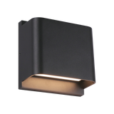 Matteo outdoor LED wall light with curved top and downward light
