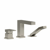 3-piece Deck-mount Tub Filler With Hand Shower Trim
