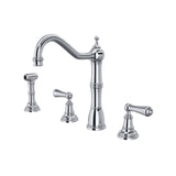 Edwardian Two Handle Kitchen Faucet With Side Spray