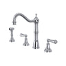 Edwardian Two Handle Kitchen Faucet With Side Spray