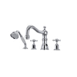 Edwardian 4-Hole Deck-mount Tub Filler With Column Spout