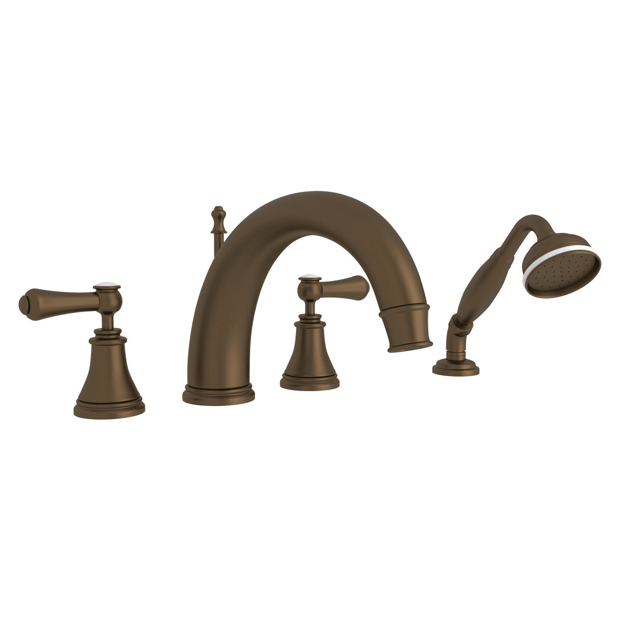 Georgian Era 4-Hole Deck Mount Tub Filler With C-Spout