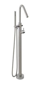 Floormount tub filler with handshower