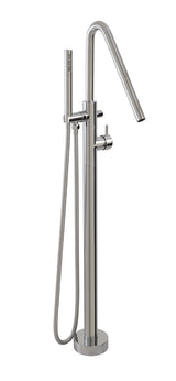 Floormount tub filler with handshower