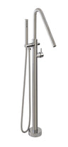 Floormount tub filler with handshower