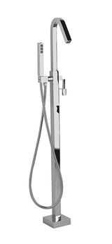 Floormount tub filler with handshower