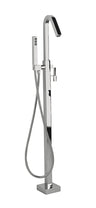 Floormount tub filler with handshower