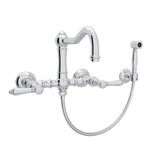 Acqui® Wall Mount Bridge Kitchen Faucet With Sidespray And Column Spout A1456lmws-2