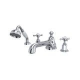 Edwardian 4-Hole Deck-mount Tub Filler With Low Spout