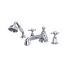 Edwardian 4-Hole Deck-mount Tub Filler With Low Spout