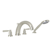 Holborn 4-Hole Deck-mount Tub Filler with C-Spout