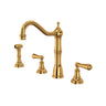 Edwardian Two Handle Kitchen Faucet With Side Spray