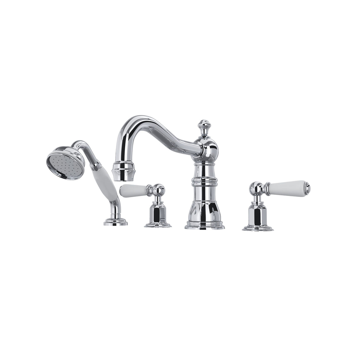 Edwardian 4-Hole Deck-mount Tub Filler With Column Spout