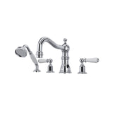 Edwardian 4-Hole Deck-mount Tub Filler With Column Spout