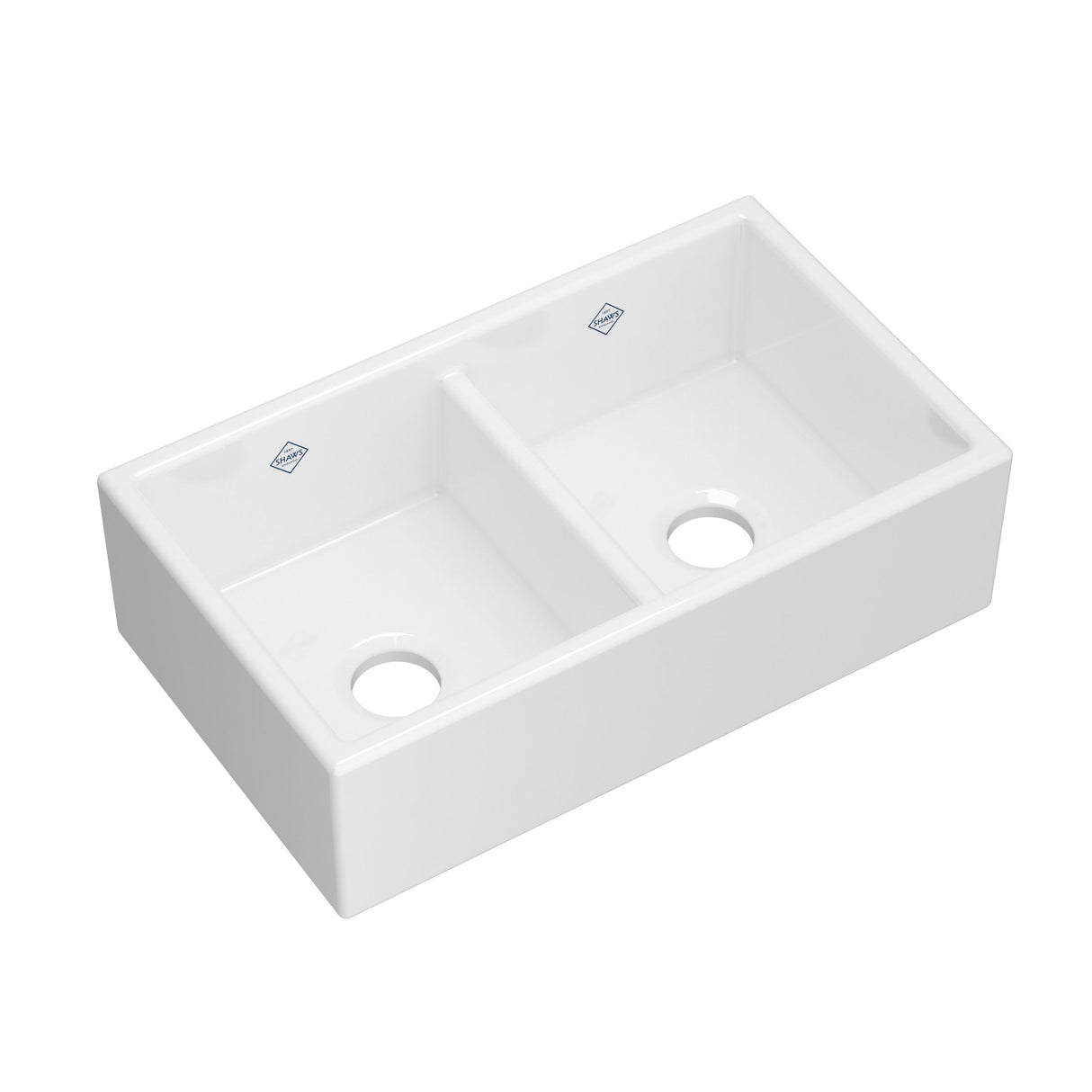 31" Shaker Double Bowl Apron Front Fireclay Kitchen Sink