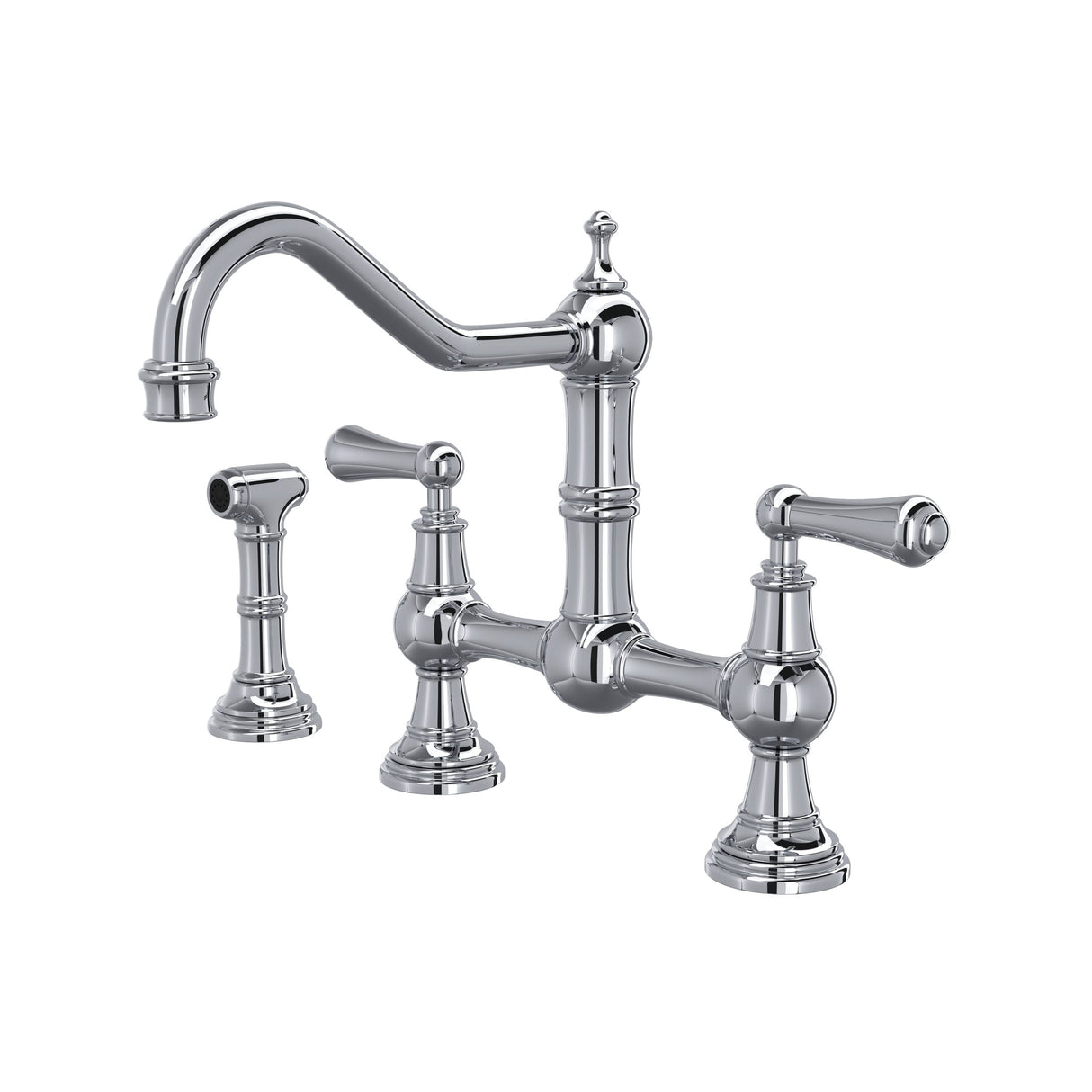 Edwardian Bridge Kitchen Faucet With Side Spray