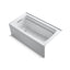 Archer® 60" x 32" integral apron Heated BubbleMassage™ air bath with Bask® heated surface and left-hand drain