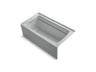 Archer® 60" x 32" integral apron Heated BubbleMassage™ air bath with Bask® heated surface and left-hand drain