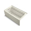 Archer® 60" x 32" integral apron Heated BubbleMassage™ air bath with Bask® heated surface and left-hand drain