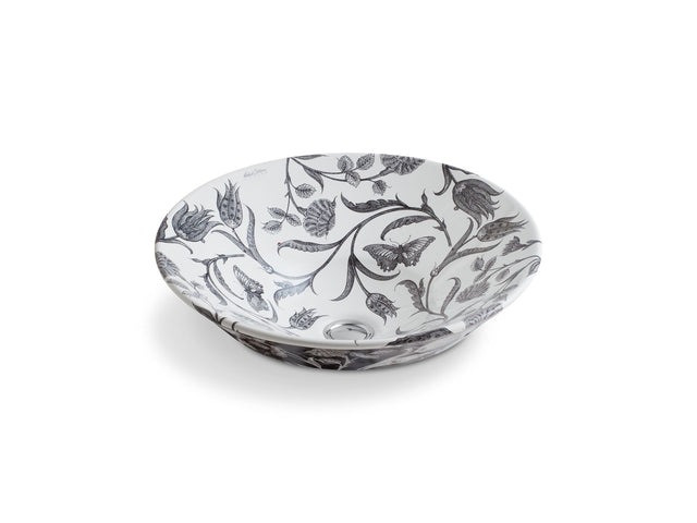 Botanical Study™ Conical Bell® 16-1/4" round vessel bathroom sink, no overflow