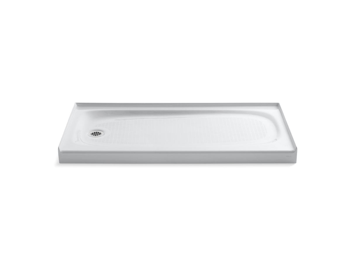 Salient® 60" x 30" alcove shower base, left drain
