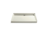 Groove® 48" x 36" alcove shower base, rear center drain