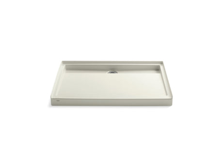 Groove® 48" x 36" alcove shower base, rear center drain