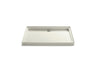 Groove® 48" x 36" alcove shower base, rear center drain