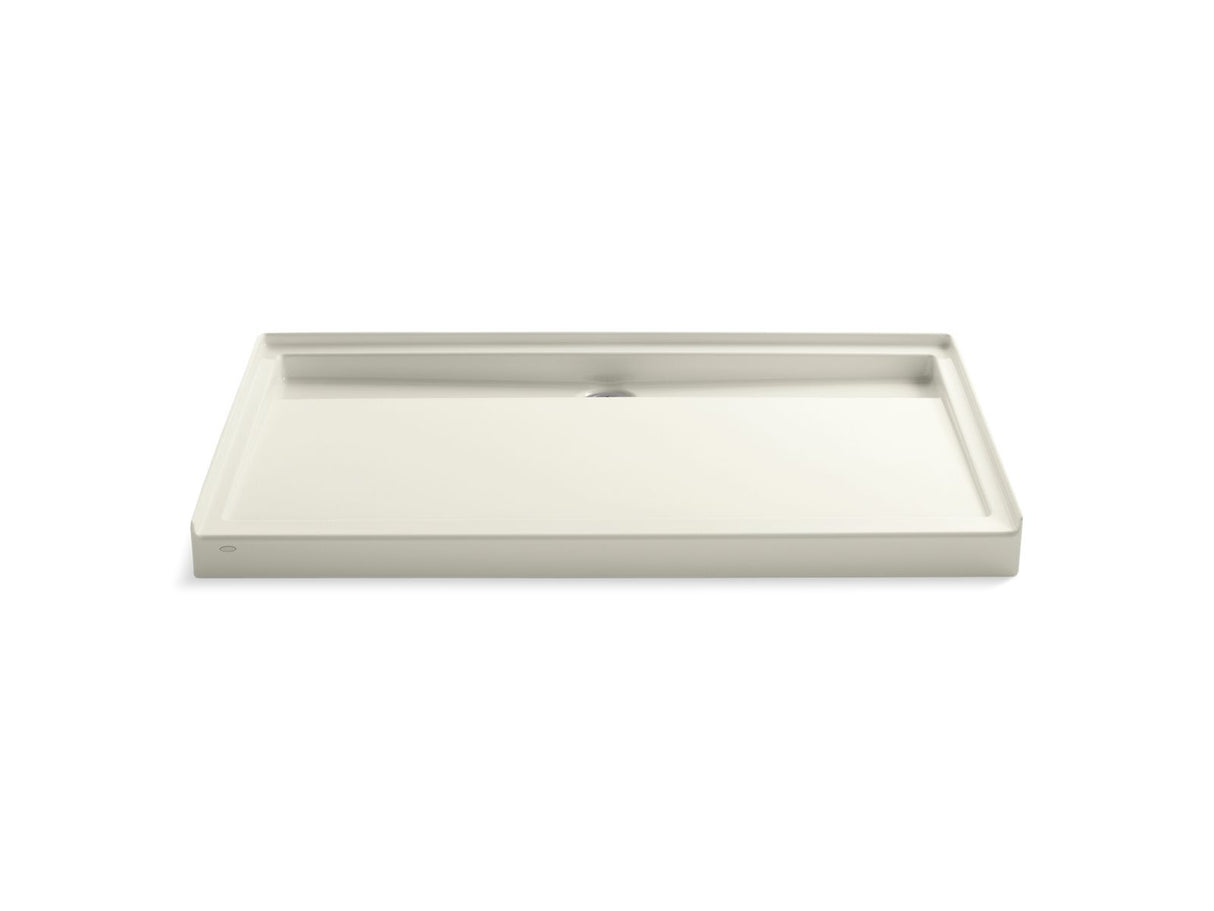 Groove® 60" x 36" alcove shower base, center drain