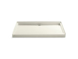 Groove® 60" x 36" alcove shower base, center drain